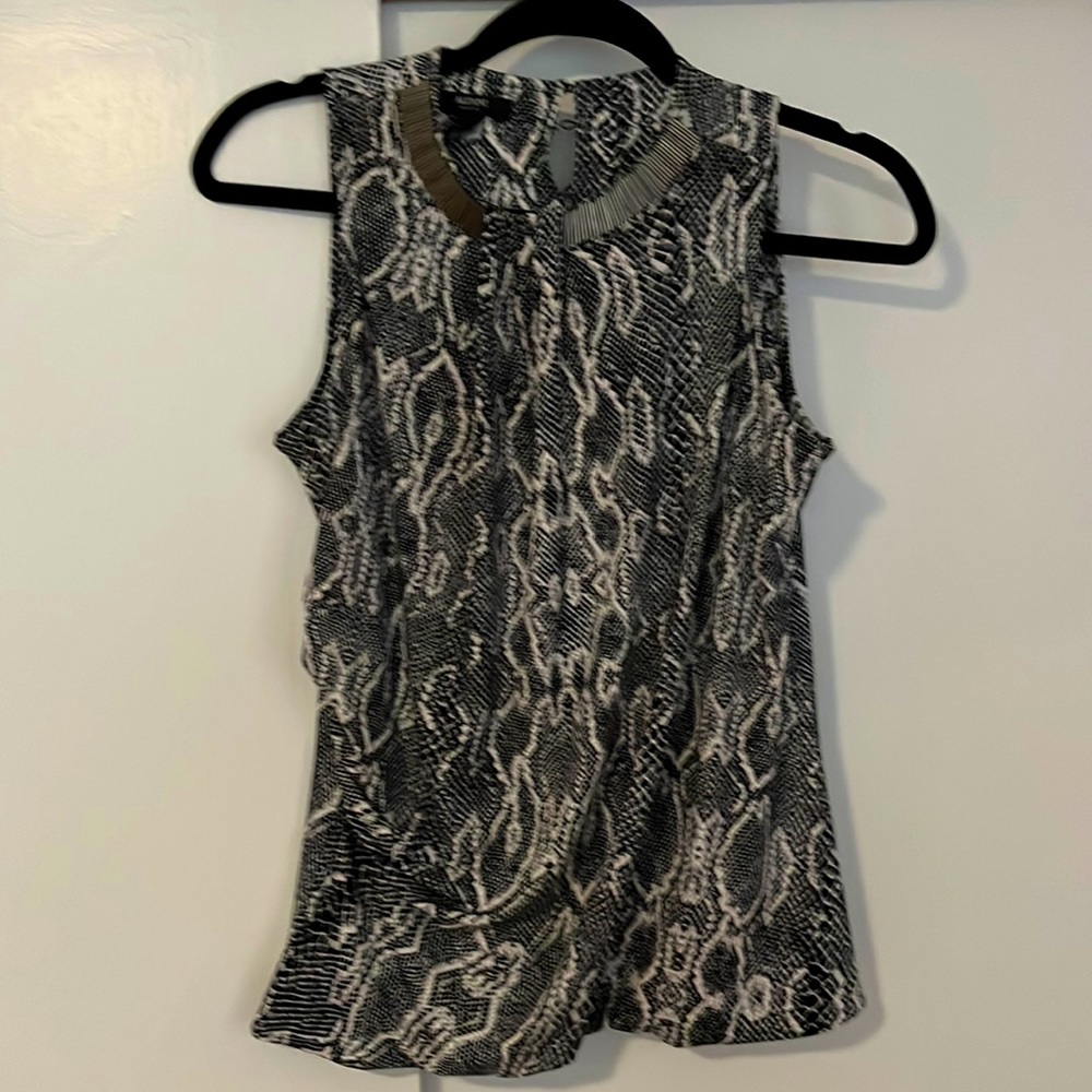 Perfect condition python print blouse with built in bling